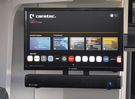 1x Caratec Vision CAV222E-S TV mit Caratec Audio CAS102 Soundbar