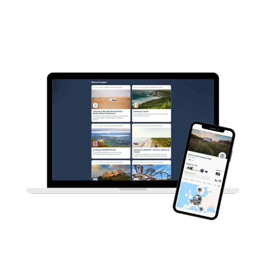 Die Camping App Social im Web und als App auf dem Smartphone