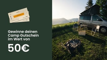 Ein Gutschein im Wert von 50€ für naturnahe Stellplätze