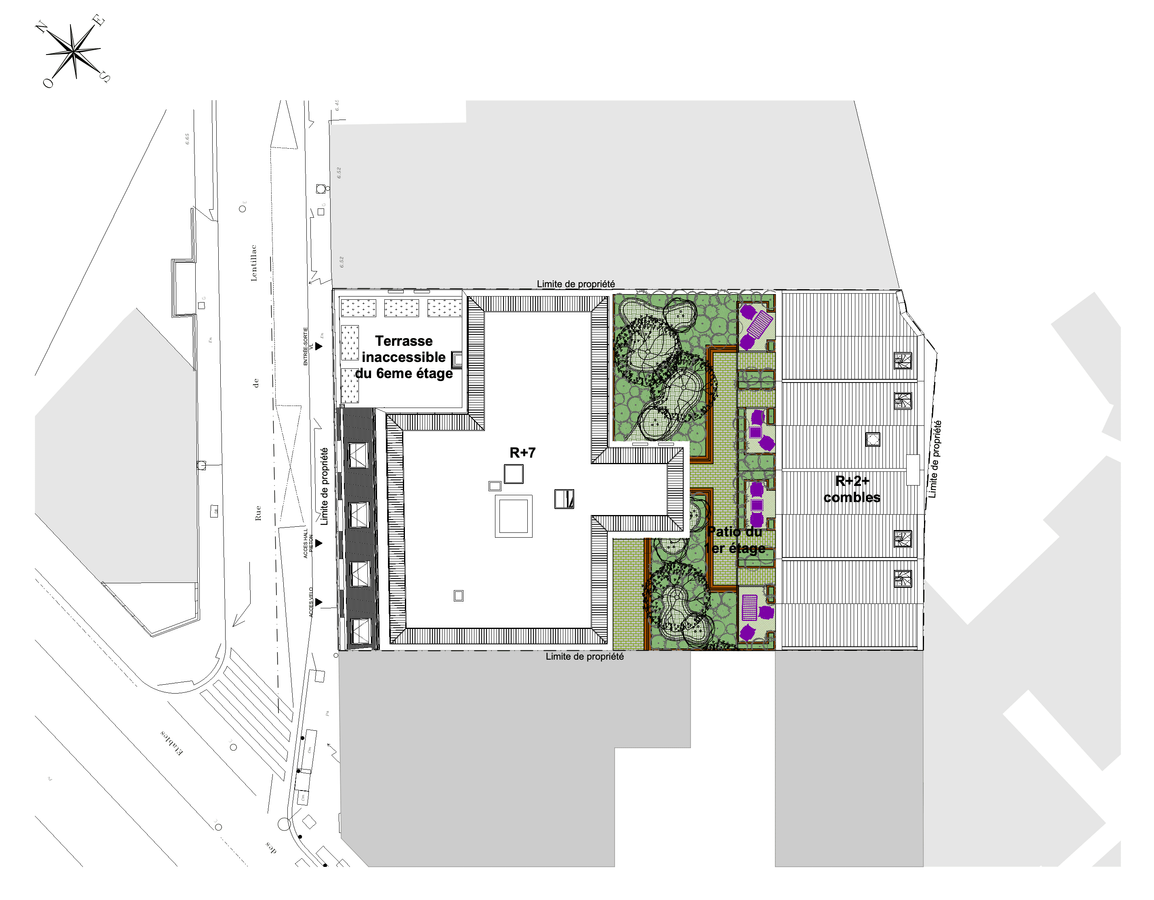 Plan de masse résidence Art de Ville à Bordeaux