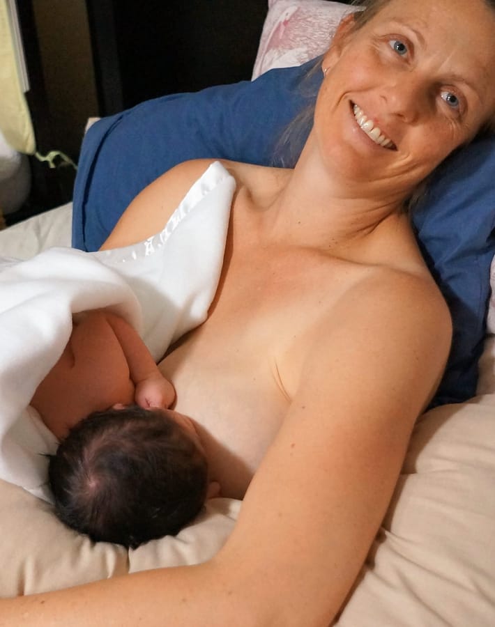 happy post birth after positive birth
