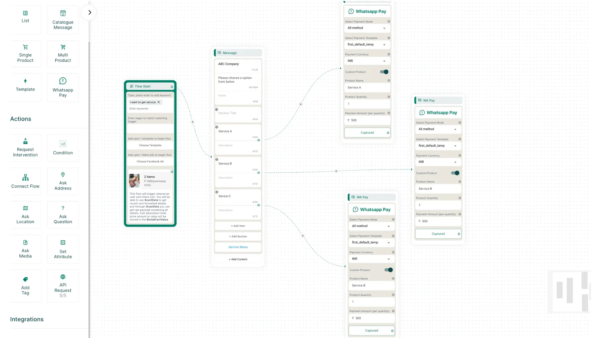 2 For each product add a unique WhatsApp Pay element.webp