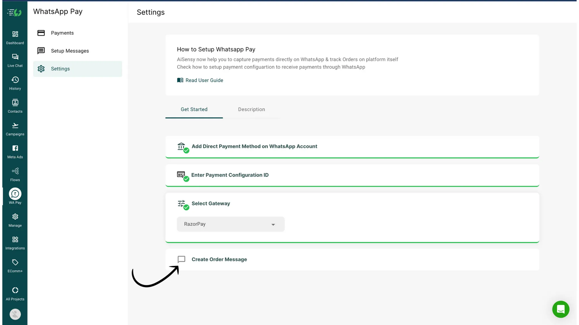 13. tap Create Order message.webp