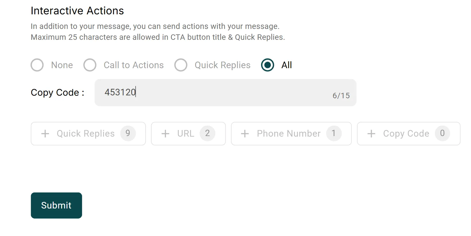 Interactive actions Copy Code.webp