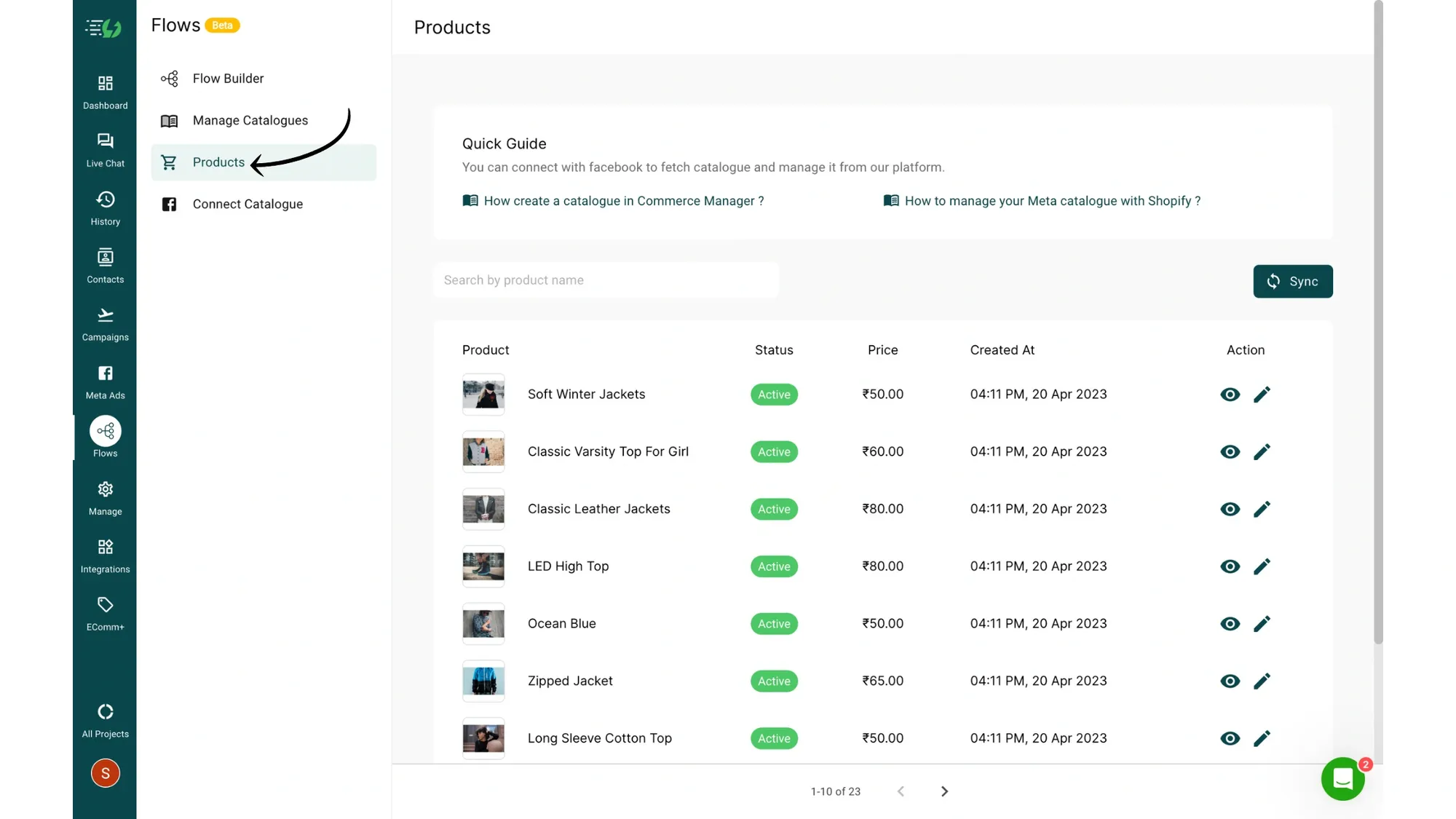 5. Go to Product and edit the listed products.webp