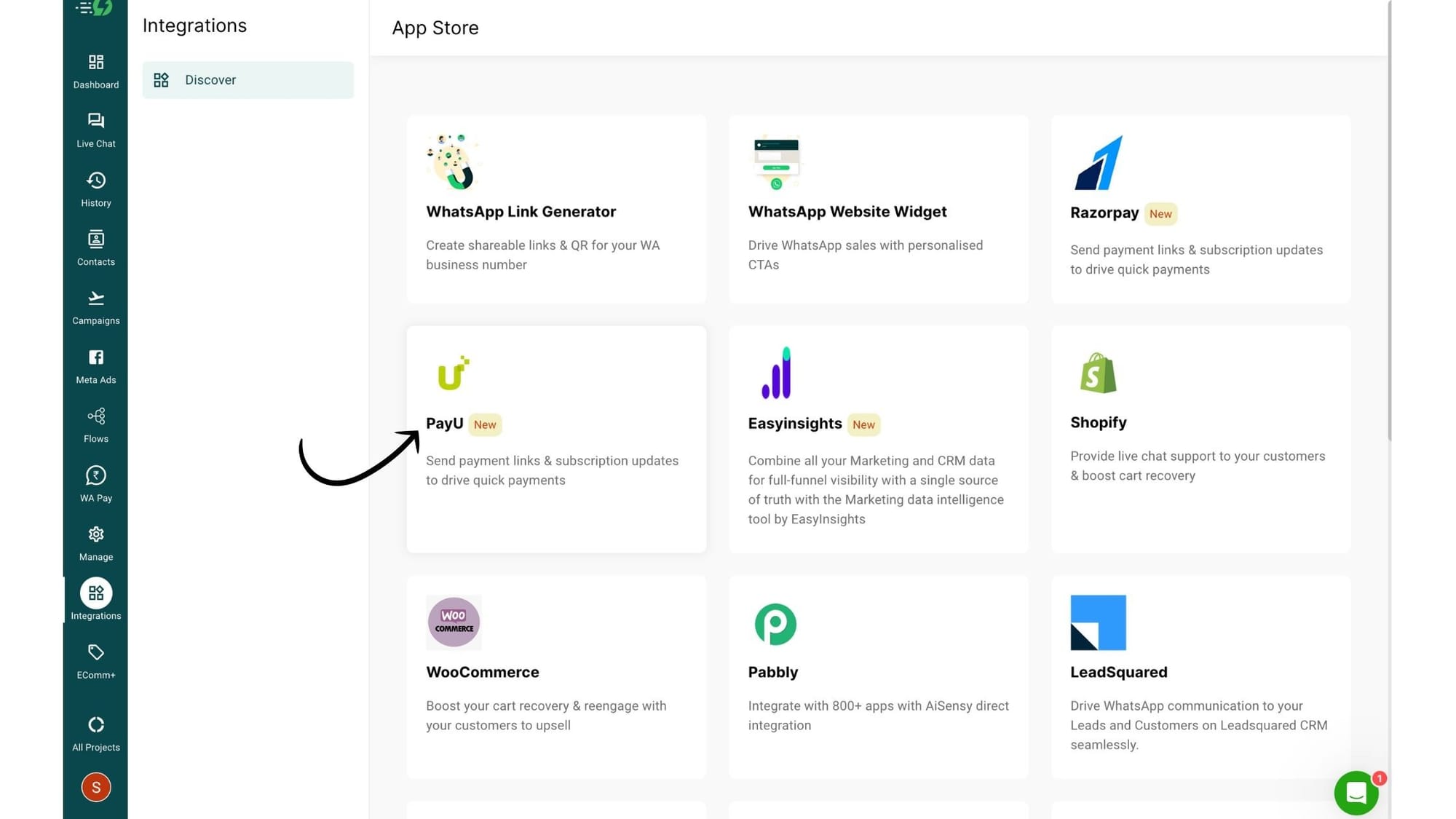 1 PayU X AiSensy Integration.jpg