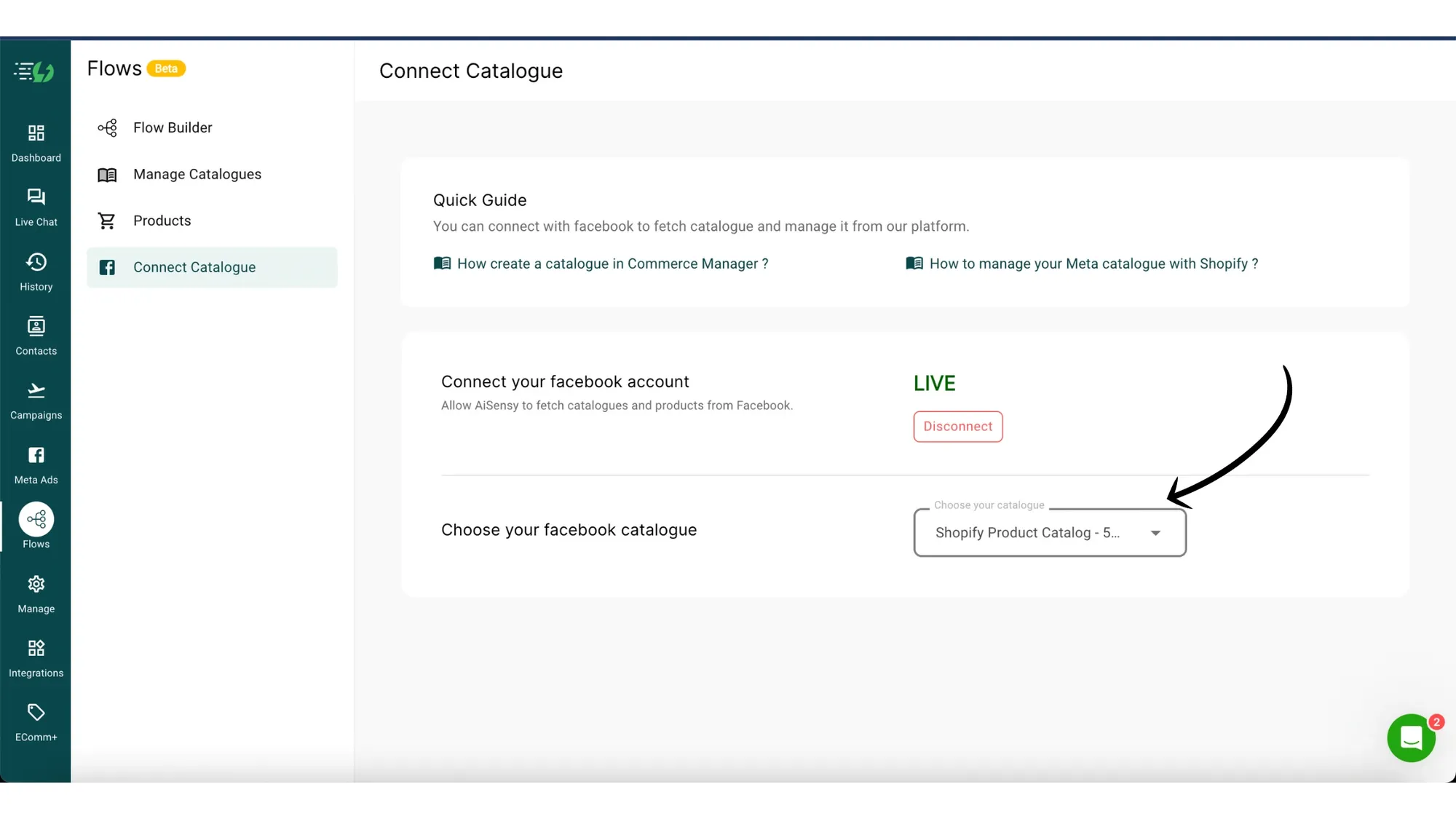 3. Connect Catalogue created via Facebook.webp