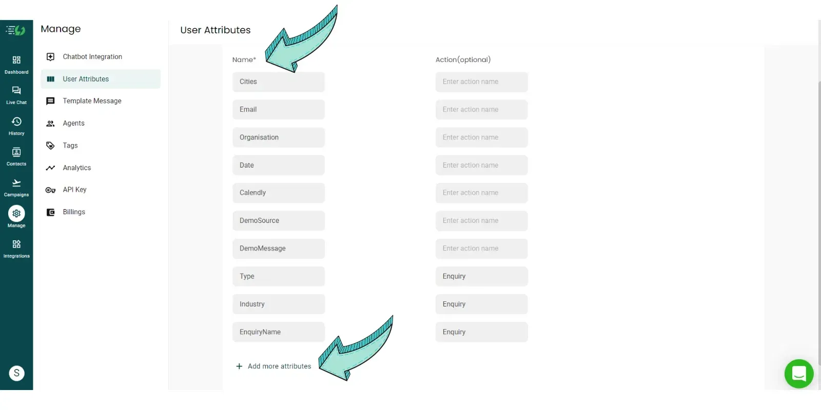 2.Create upto 20 User Attributes.webp