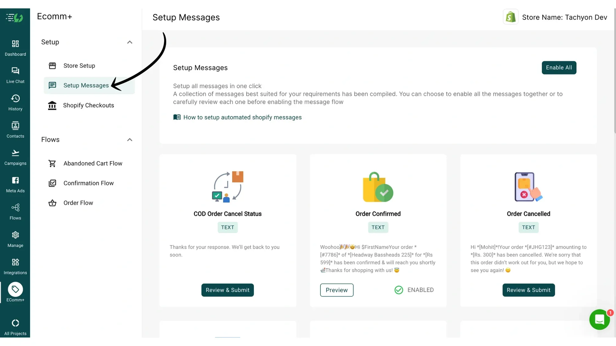 Step 1 Setting up Abandoned Cart Template Message-low.webp