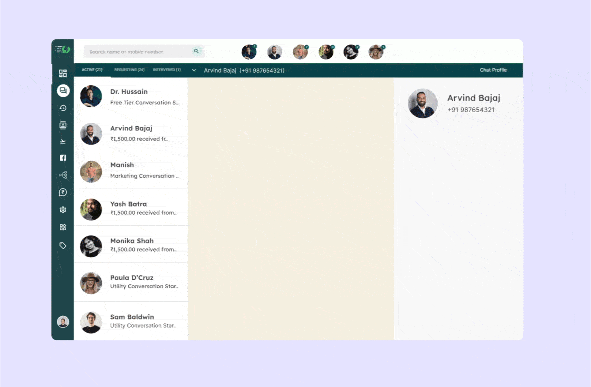 Live chat with WhatsApp Pay checkout inside the chat GIF