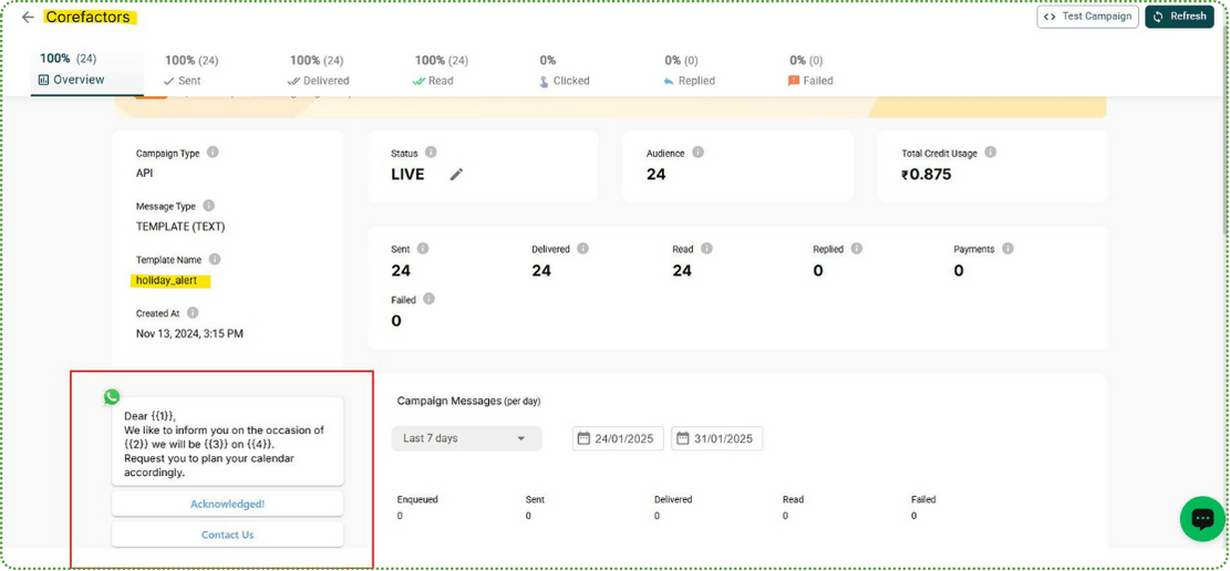 Enter a campaign name and select the approved template.png