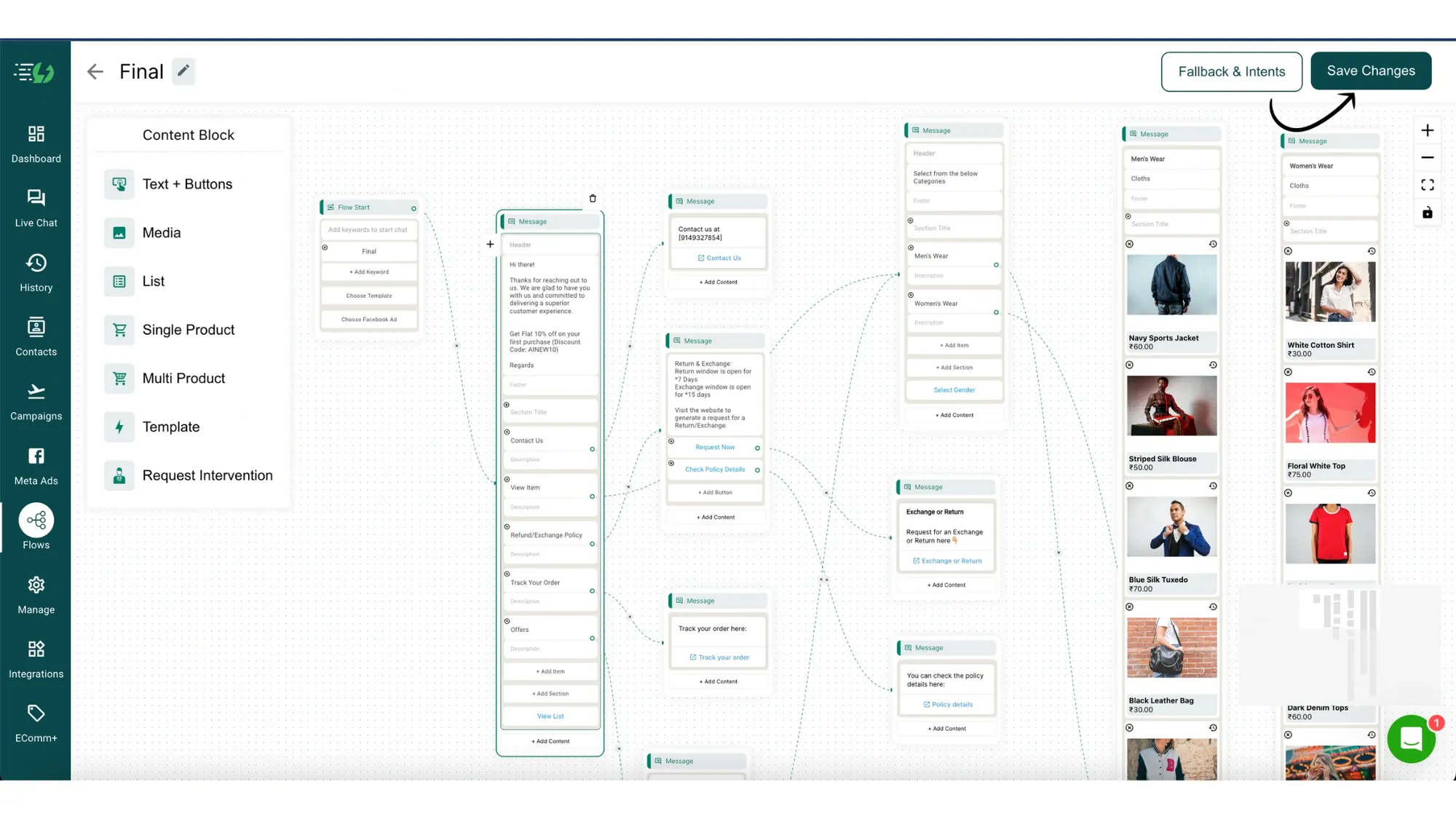 After completing the flow click Save.webp