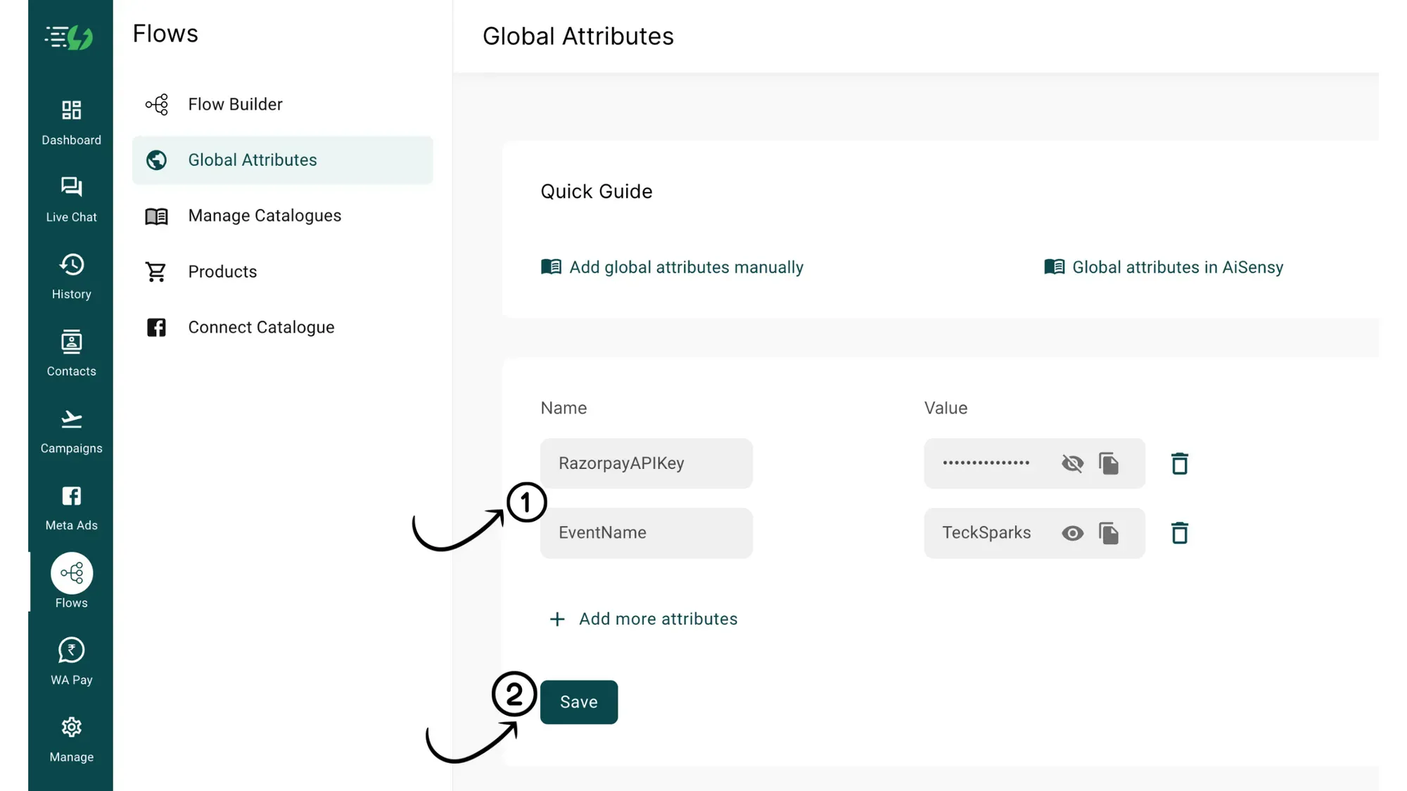 2.Add Attribute name and value and save.webp