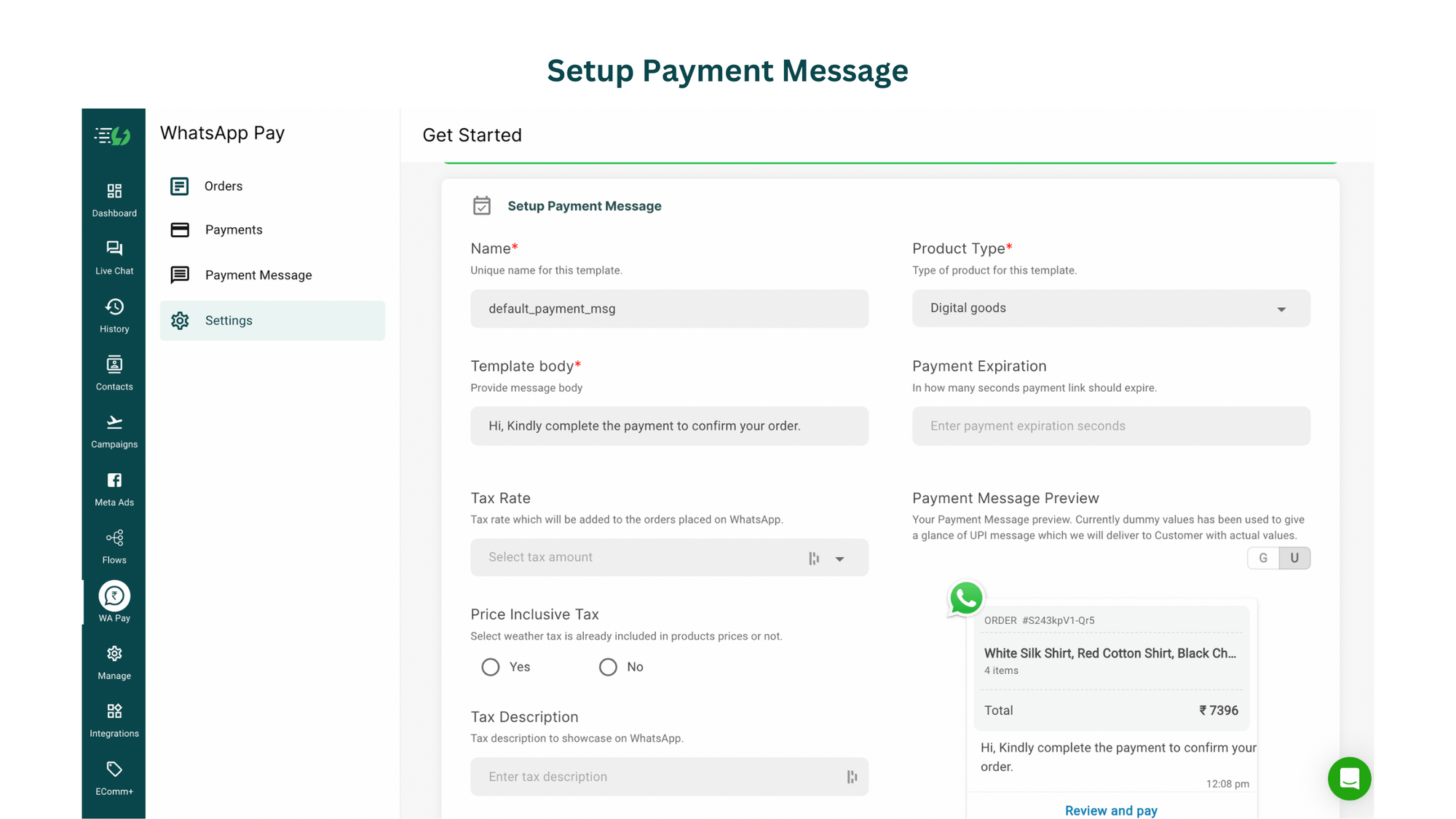 14. Setup the Payment template message.png