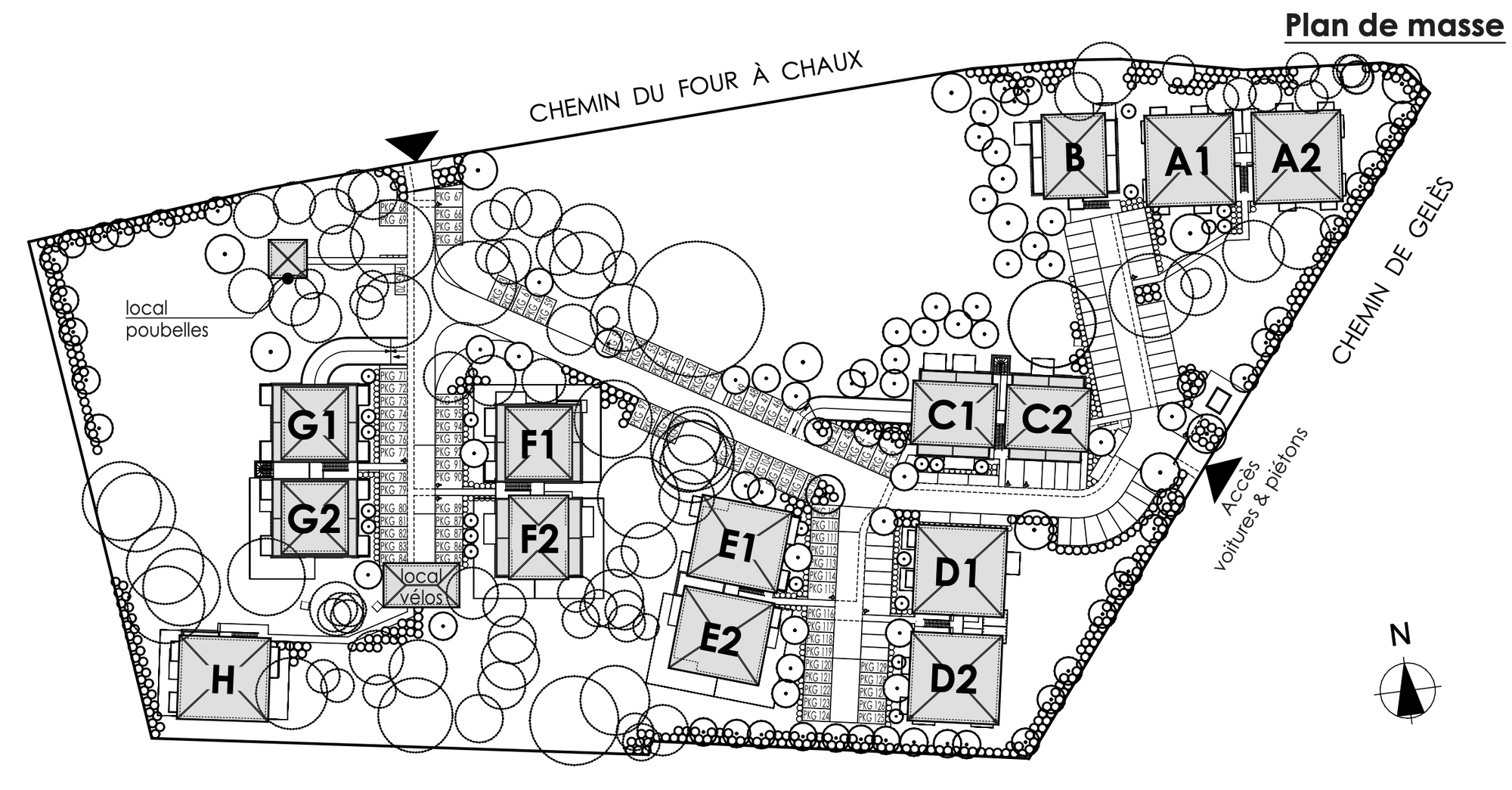 Plan de masse Clos des Lotiers Taillan Médoc