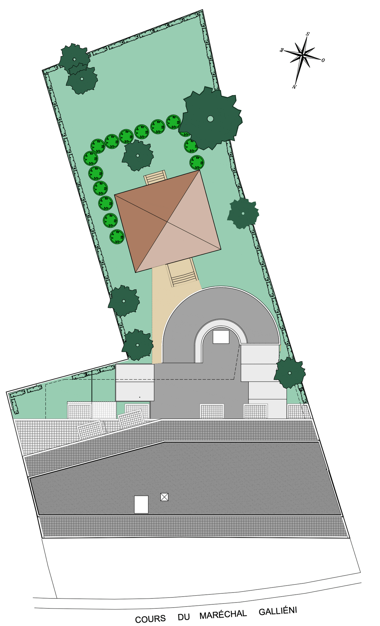 Plan de masse, Les Terrasses de la Médoquine