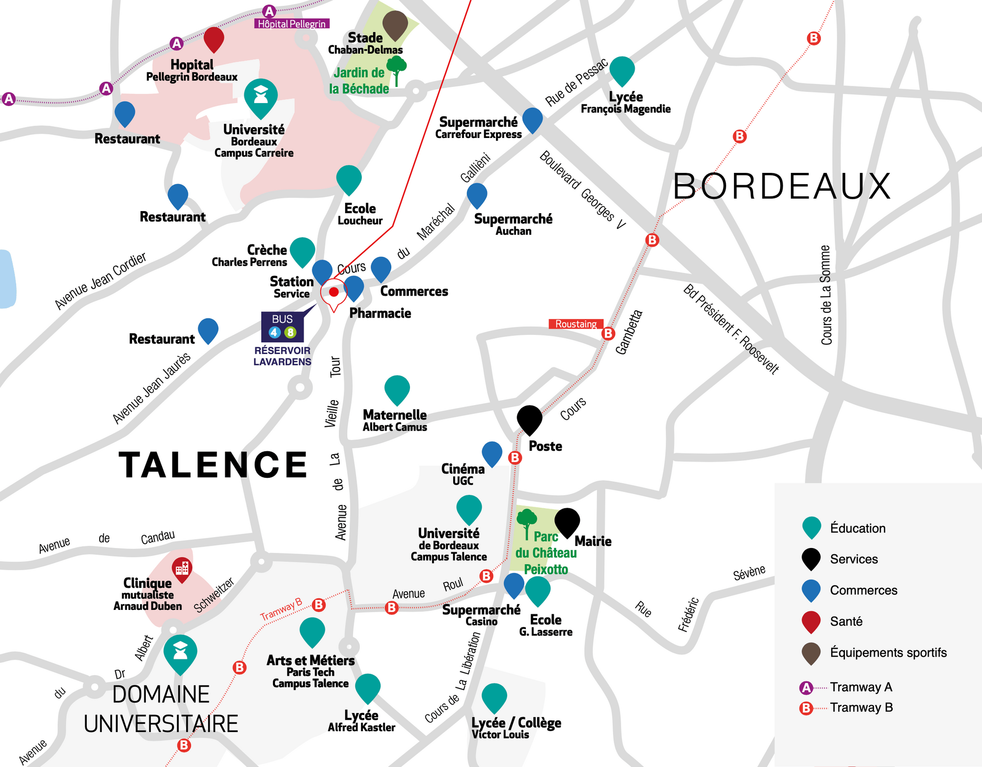 Plan Talence Les Terrasses de la Médoquine