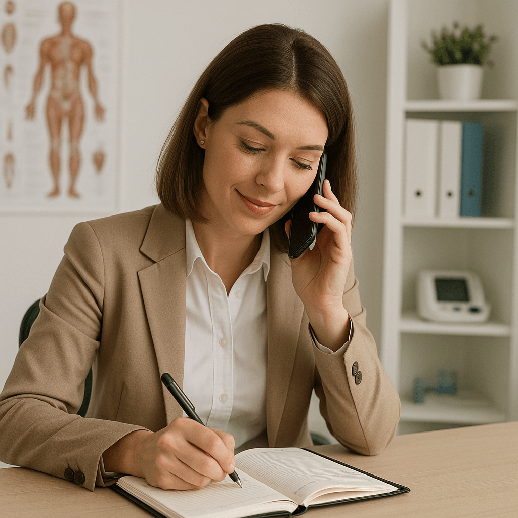 20250715_1708_Busy Secretary at Clinic_simple_compose_01k07v6gd9esnr9s5ewyyvw5vq.png