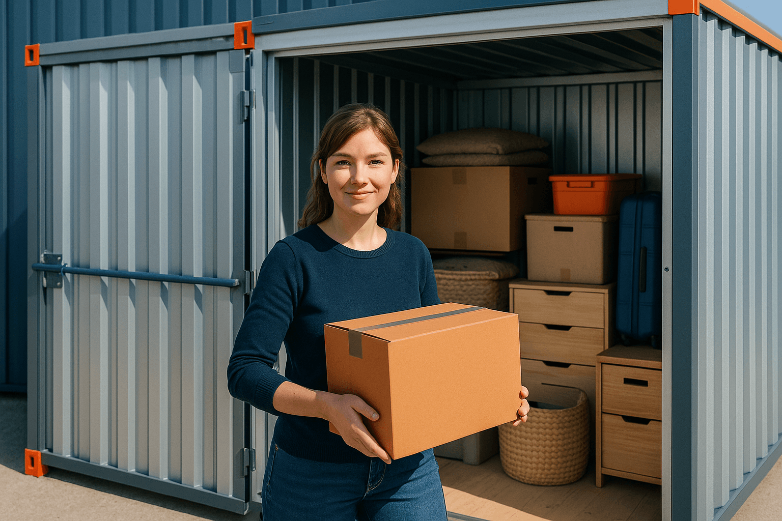 Lächelnde Frau vor Lagerschrank.png