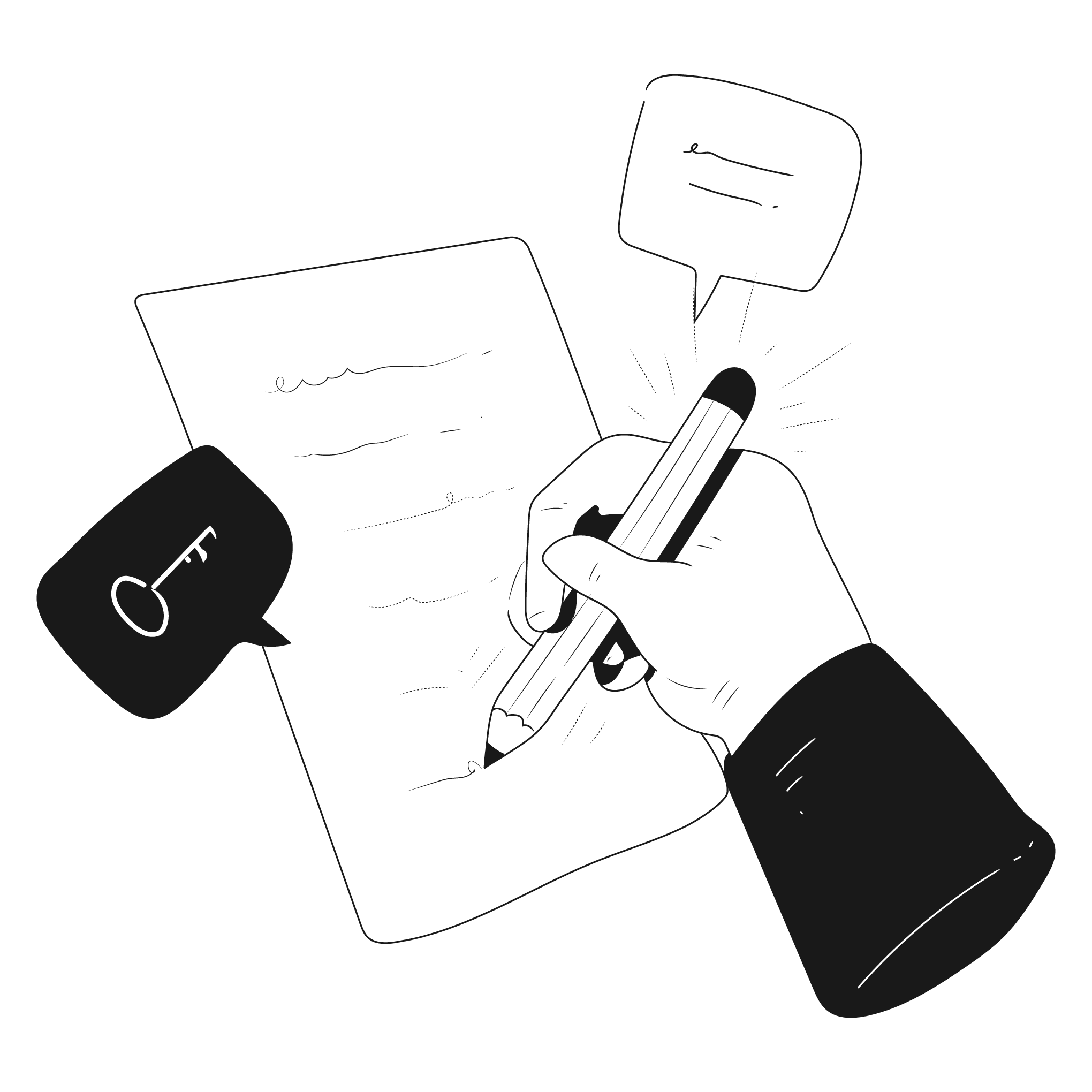 business start up keywording write hand gesture signature type