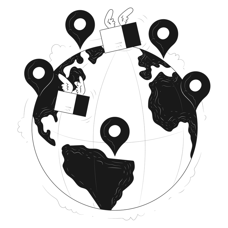 delivery logistics order deliver around the world worldwide international global