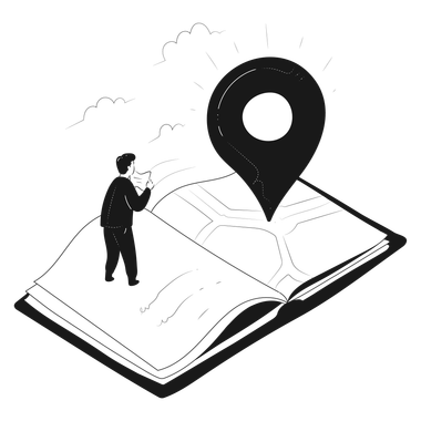 location navigation direction timeline history map destination