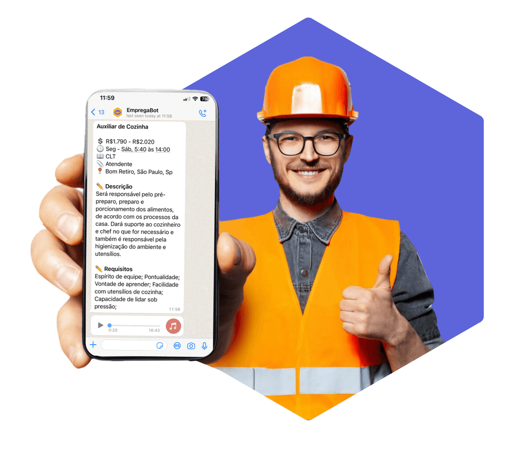 Anunciar vaga de emprego no WhatsApp