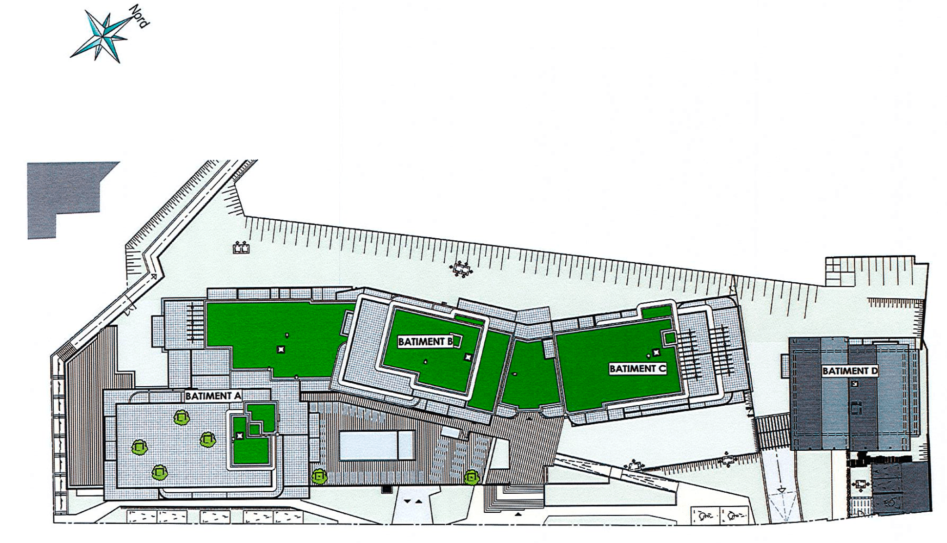 Plan de masse résidence 24 Beaurivage Biarritz