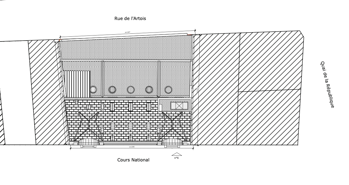 Plan de masse Hôtel des Postes à Saintes