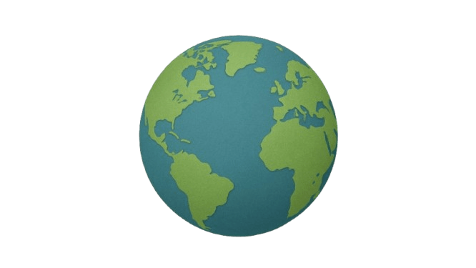 Globe showing continents