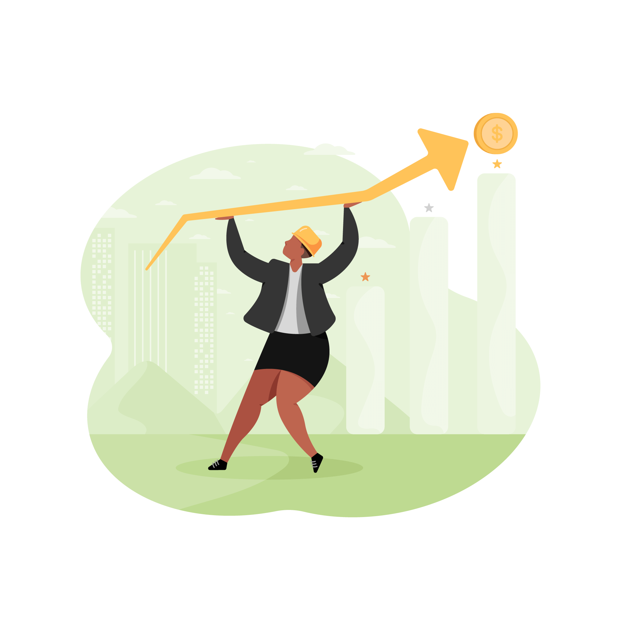 increase money finance arrow