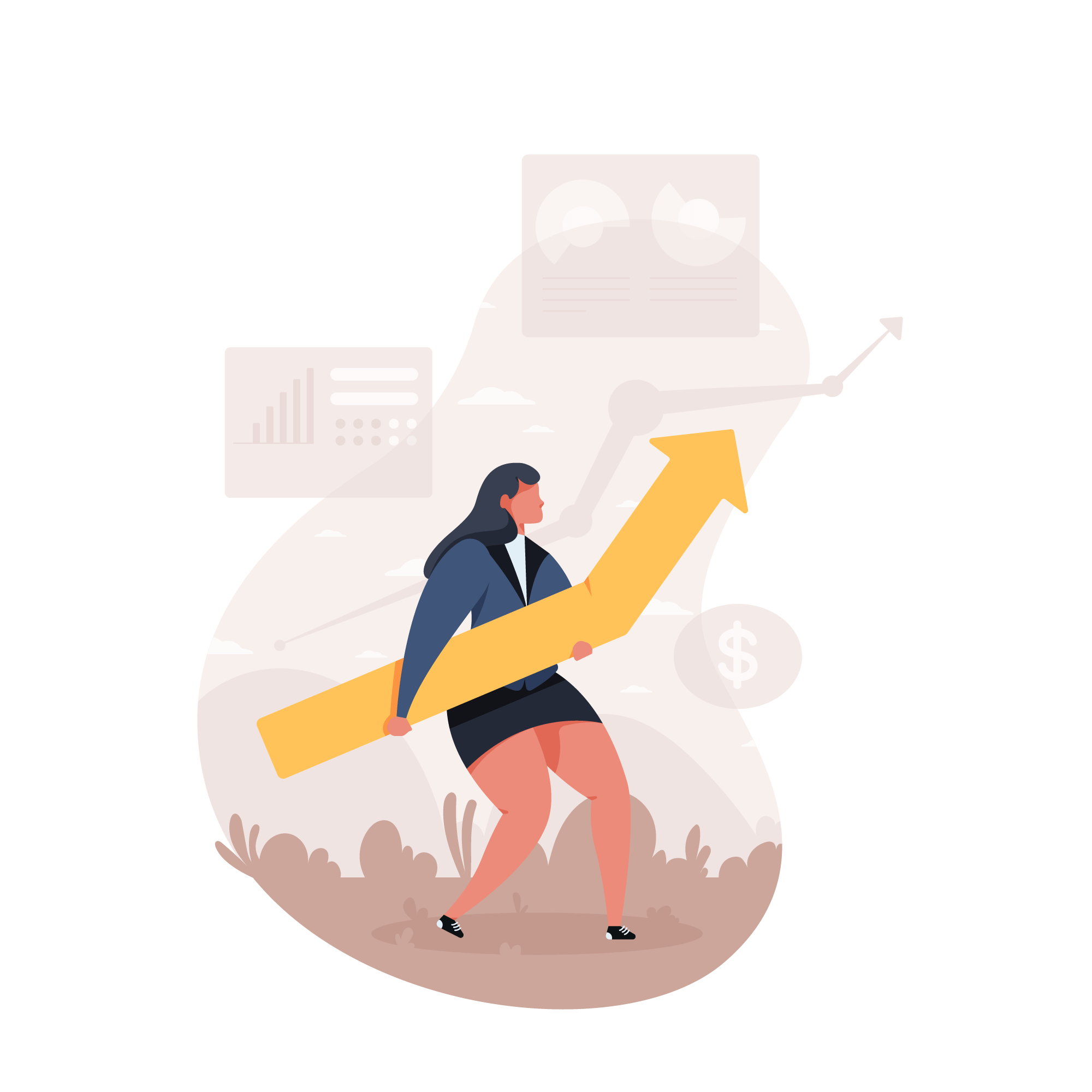 rise increase arrow business