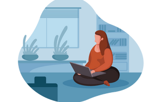 office workspace laptop computer