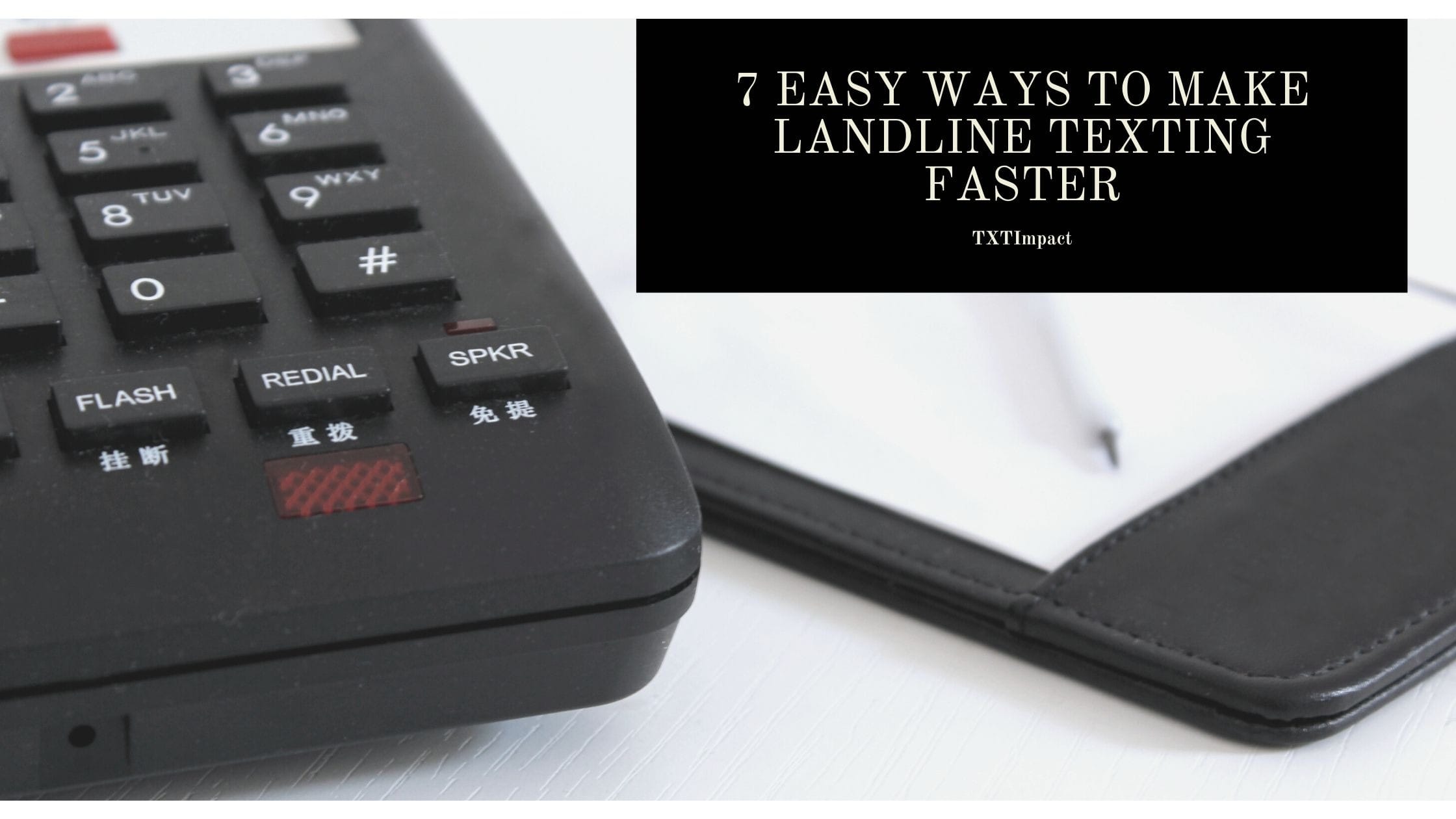 7 easy ways to make landline texting faster