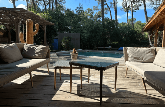 Salon de jardin de la maison Piraillant Cap Ferret