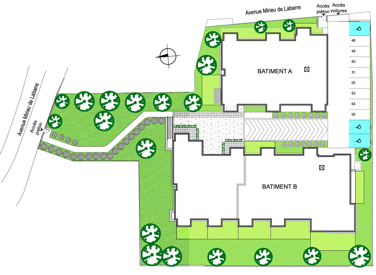 Plan de masse résidence Le Clos du Golf à Villenave d'orion