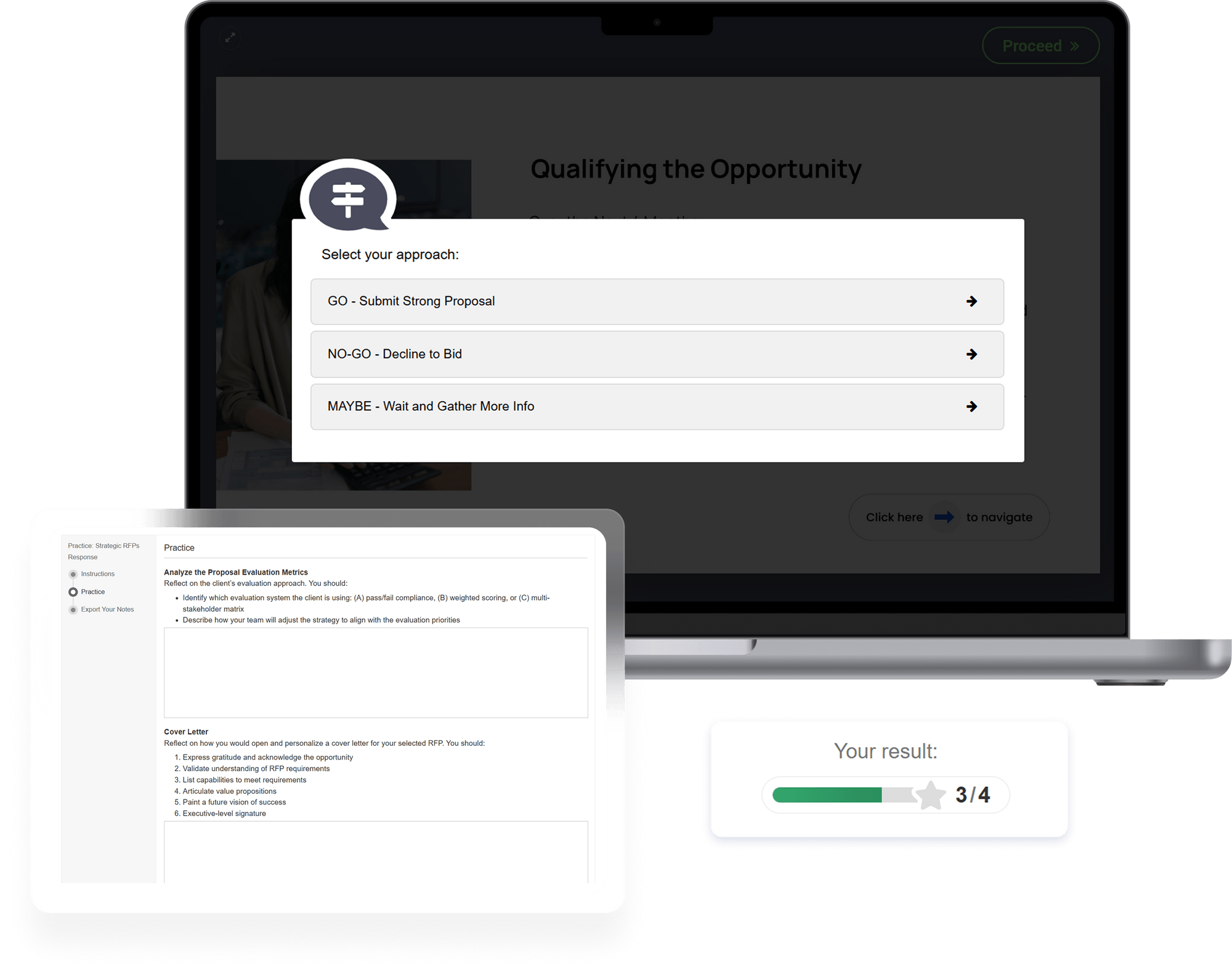 Assessment designed in multiple format with straightforward tracking