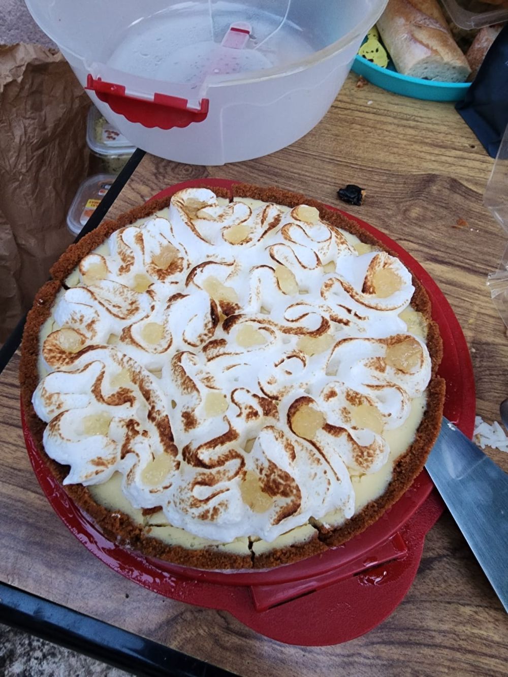 La magnifique tarte meringuée préparée par Marine.