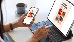 Close up view of female hand working with digital tablet and smartphone mockup screen.png