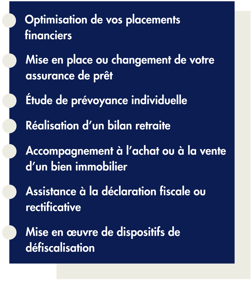 Liste de nos missions ponctuelles