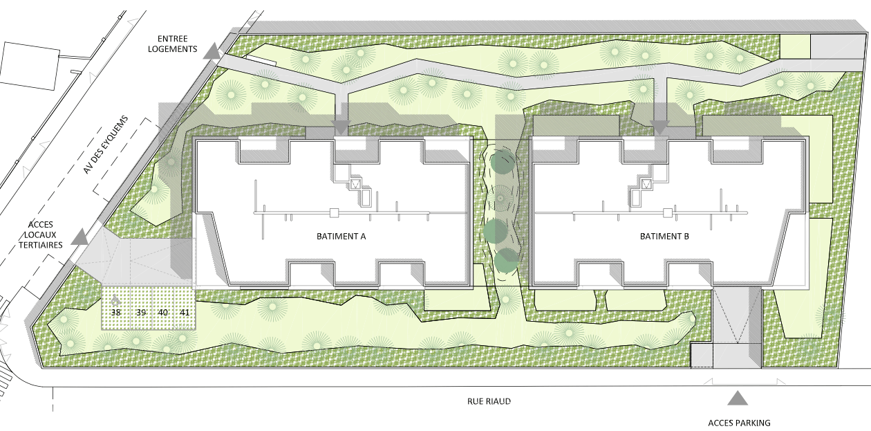 Plan de masse Lucci à Mérignac