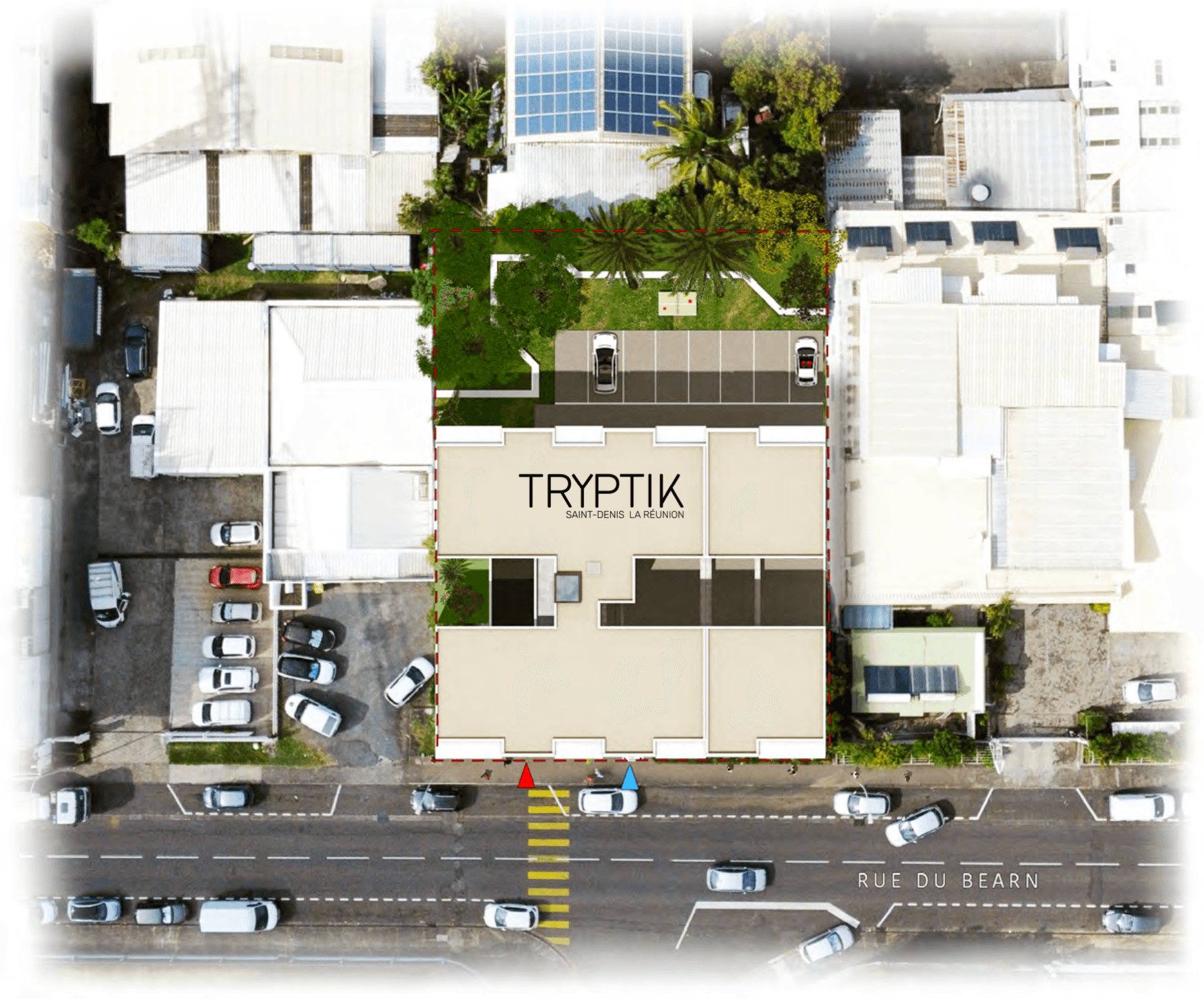 Plan de masse résidence Tryptik La Réunion