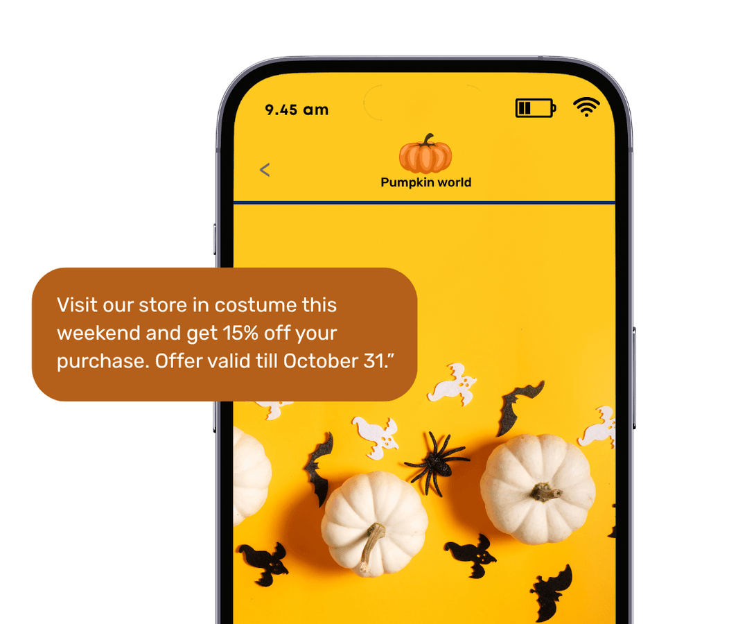 Halloween Encourage In-Person Sales Text