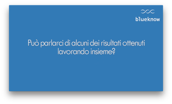 Può parlarci di alcuni dei risultati ottenuti lavorando insieme?