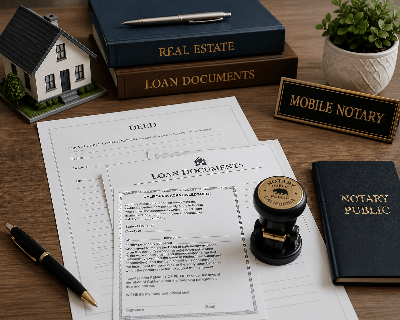 Sacramento real estate and loan document mobile notary service