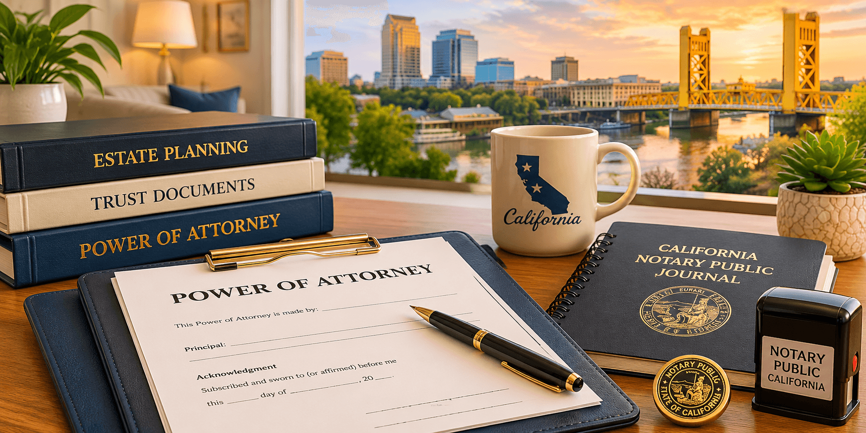 Sacramento mobile notary service for powers of attorney and estate documents