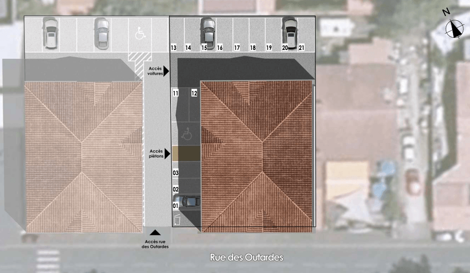 Plan de masse Biscawaï II à Biscarrosse