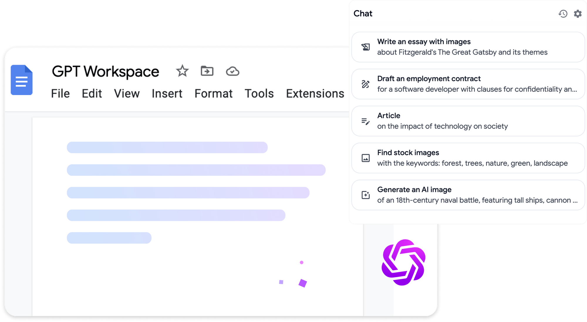 GPT for Google Docs