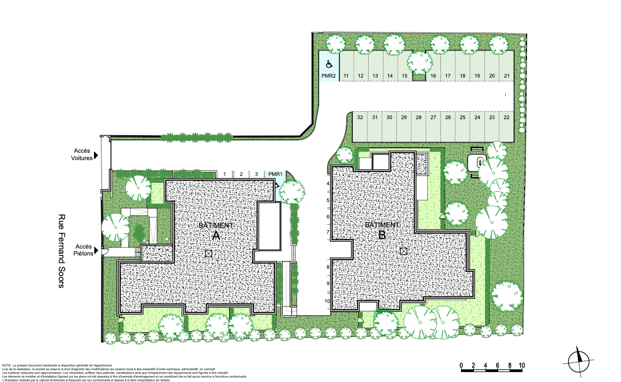 Plan de masse de Mariaga à Villenave d'Ornon