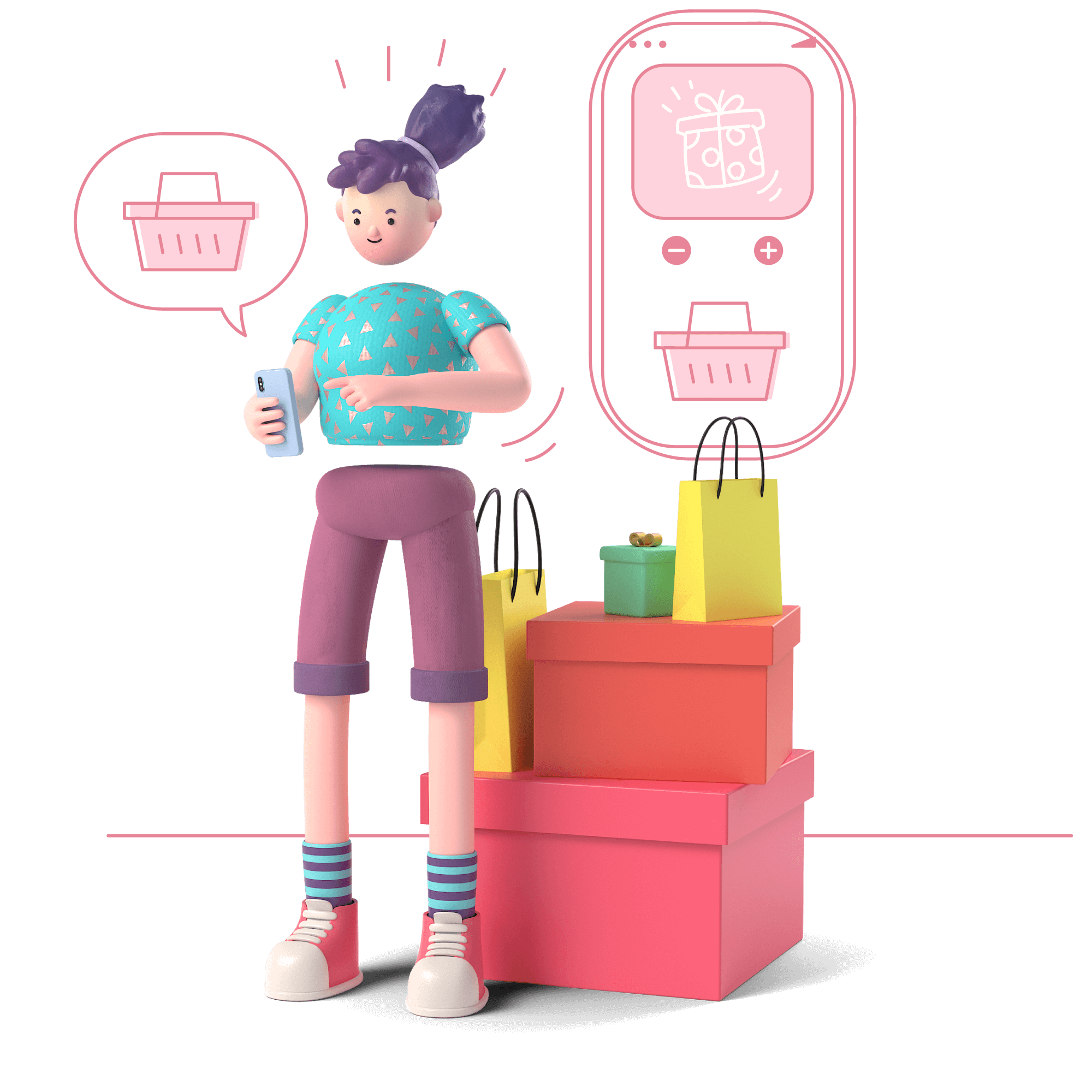 e-commerce mobile device shopping shop online purchase cart store package order